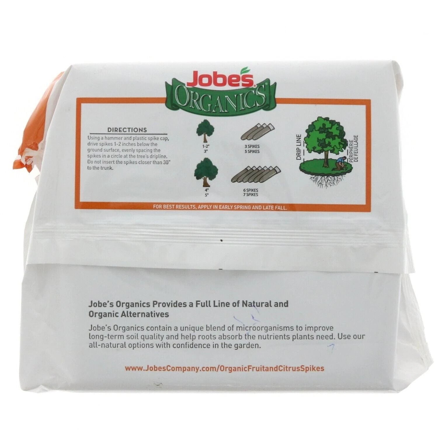 Estaca de fertilizante para frutas y plantas ornamentales JOBES (1 estaca) Relación NPK 8-11-11