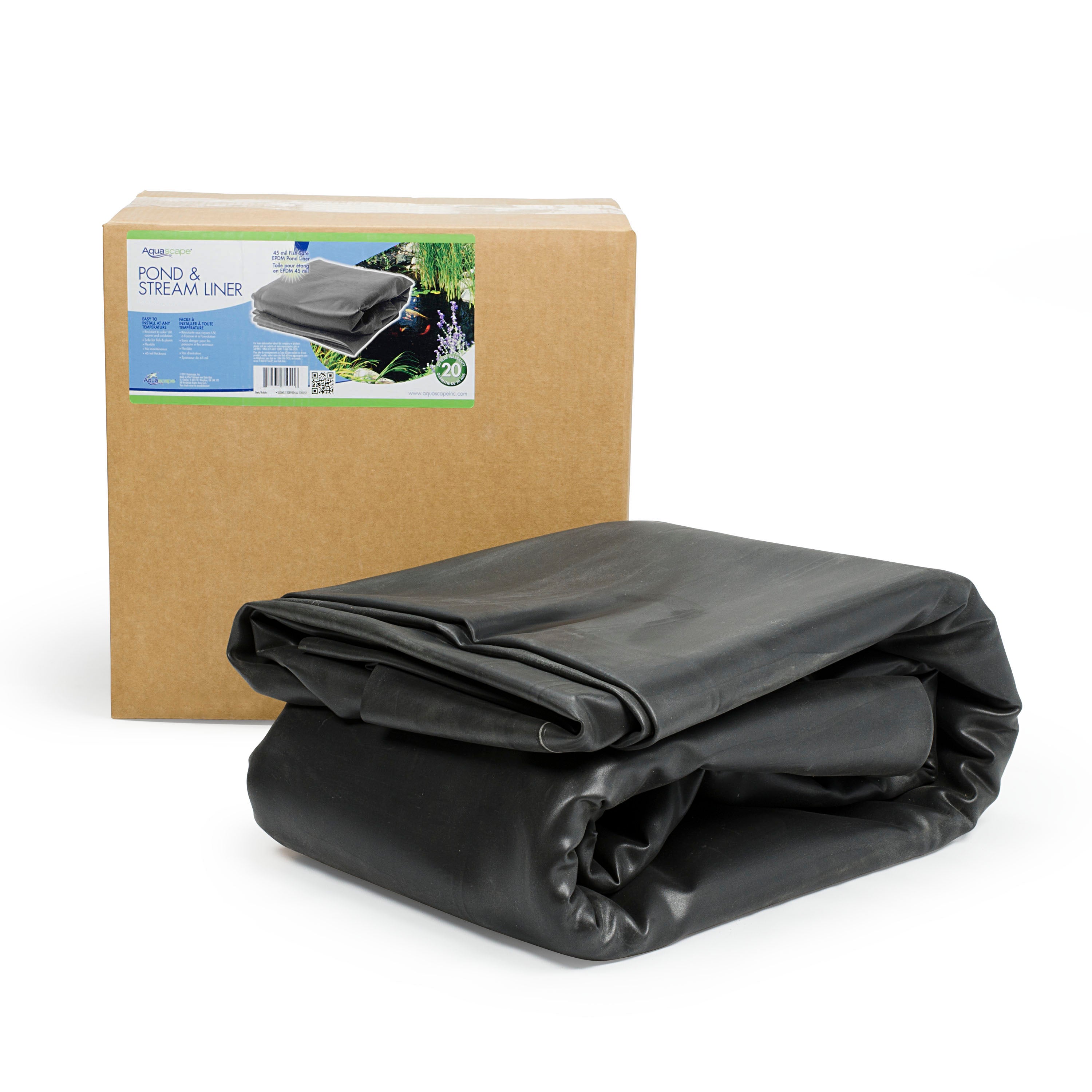 45 mil Fish-safe EPDM Pond Liner (Boxed)