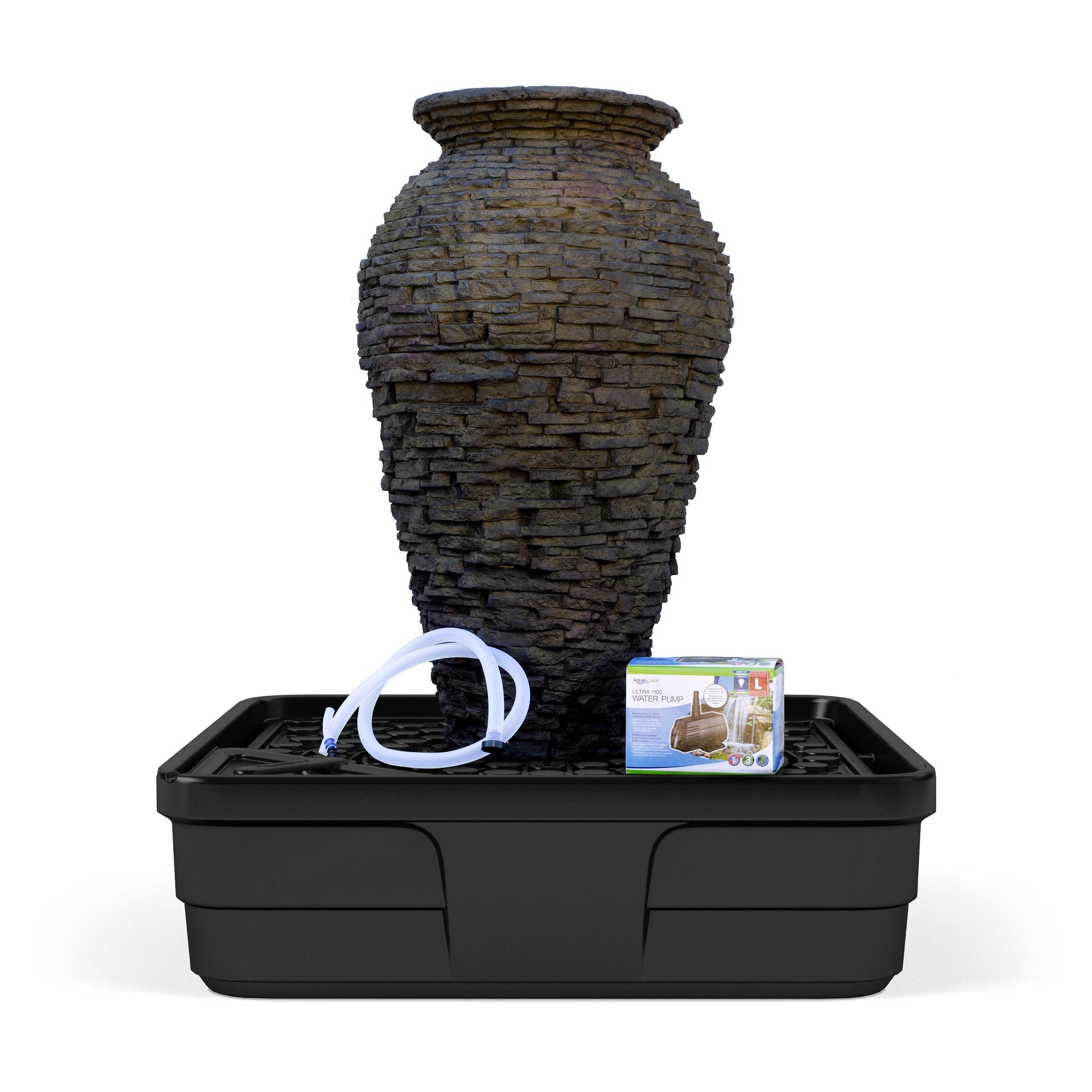 Medium Stacked Slate Urn Fountain Kit | 45"