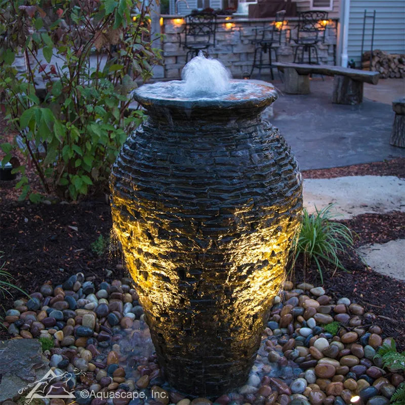 Medium Stacked Slate Urn Fountain Kit | 45"