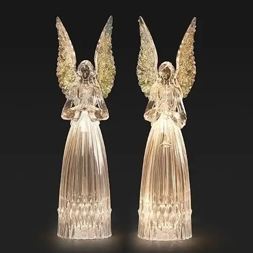 Lighted Angels 2 Assorted, Praying & Horn