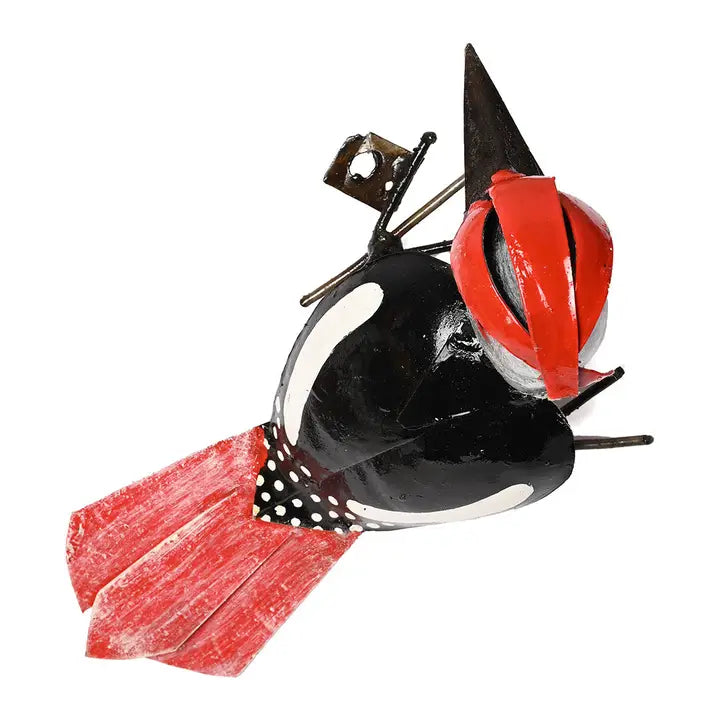 Recycled Metal Woodpecker