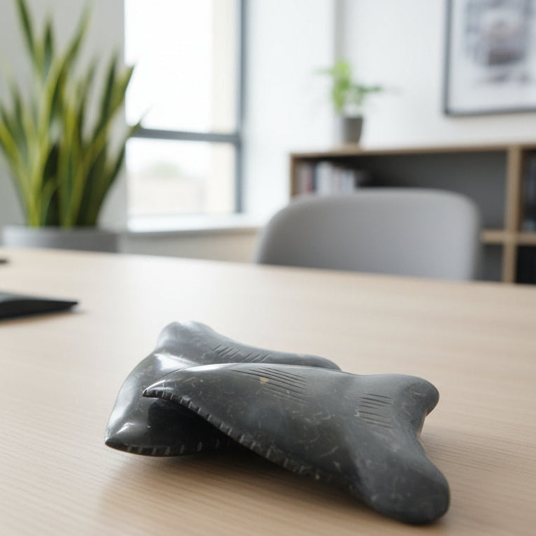 Diente de megalodón de mármol de 4''