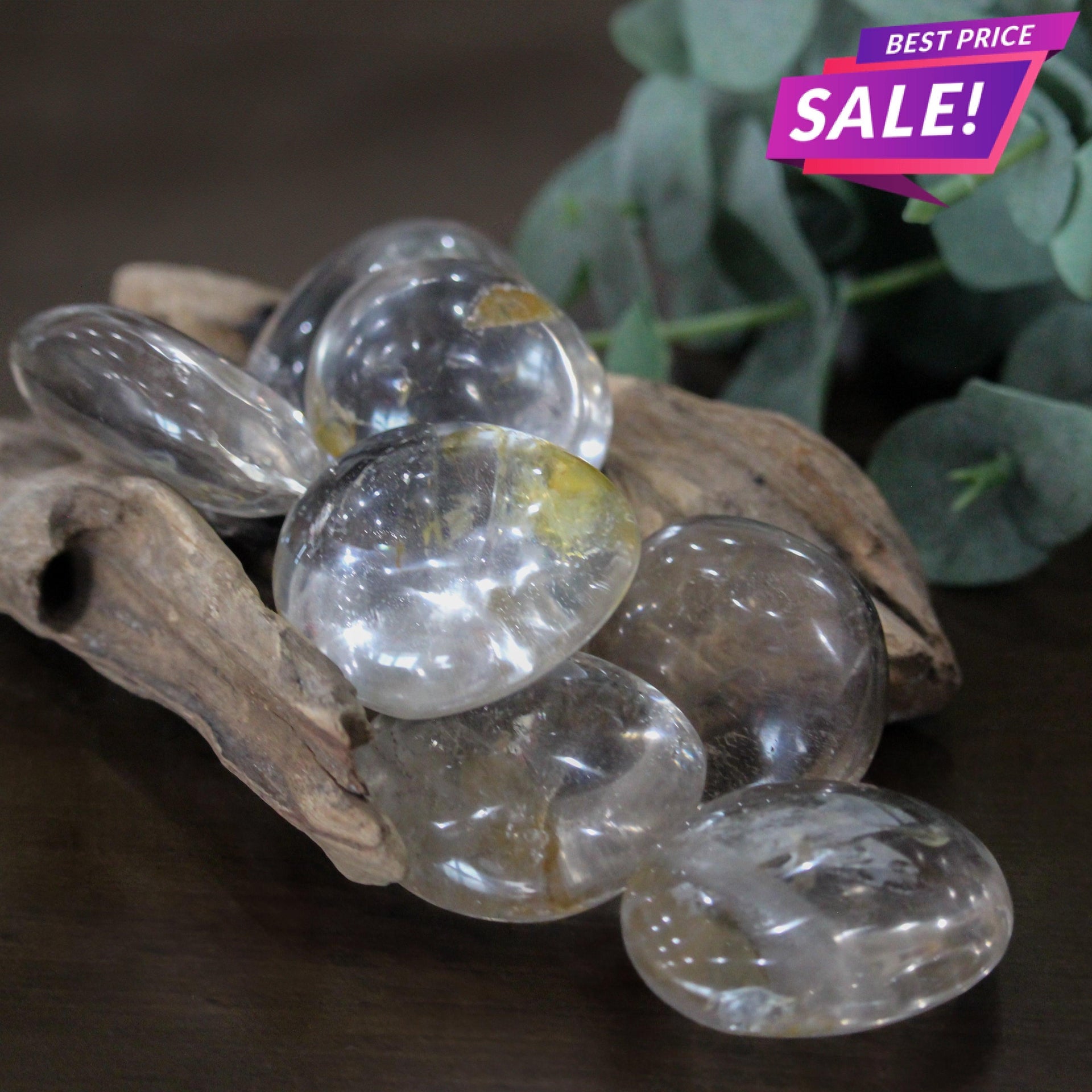 Light Smoky Quartz Palm Stone