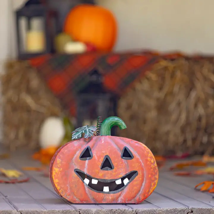 Metal Jack-O-Lantern Decorations- 3PC/Set