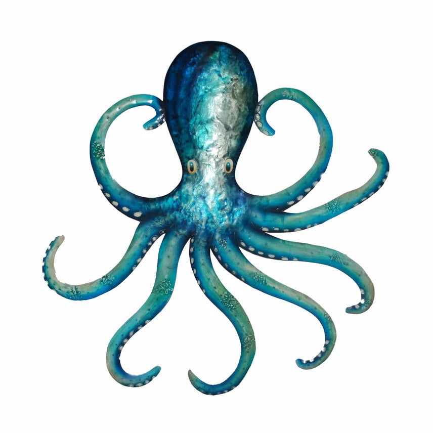 Blue Octopus Wall Decor