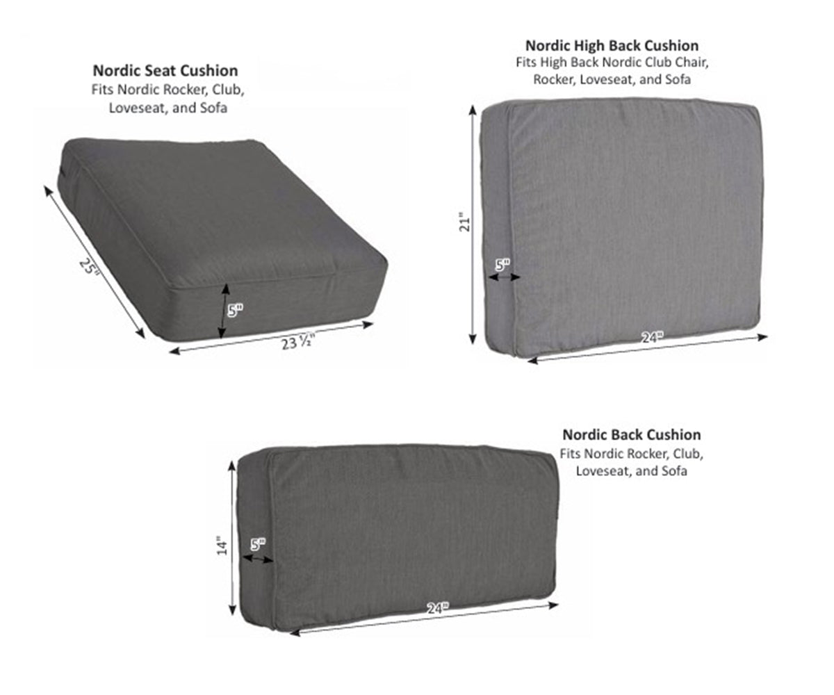 Nordic Club Chair Cushions