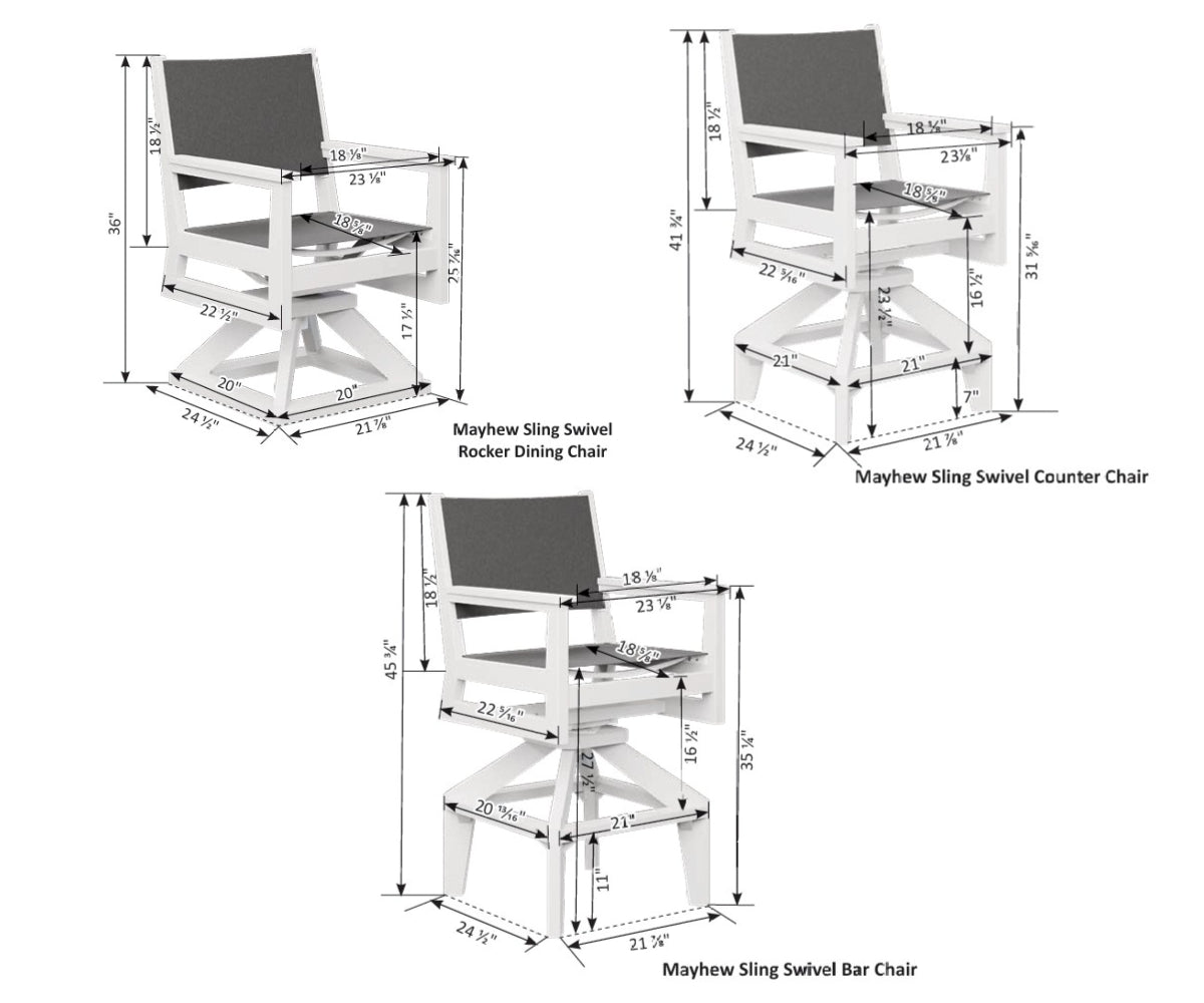 Mayhew Swivel Sling Chair