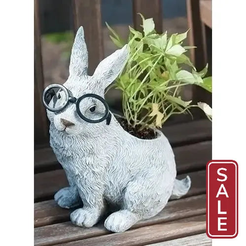Rabbit with Glasses Planter