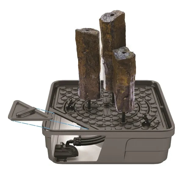 Mongolian Basalt Columns Set of 3 Landscape Fountain Kit