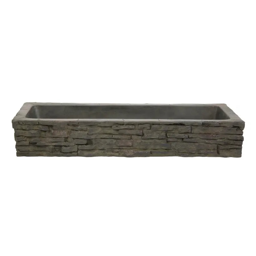 Stacked Slate Wall Topper | Straight Quad-Spill