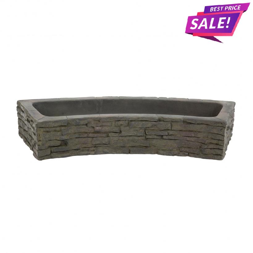 Stacked Slate Wall Topper | Curved Quad-Spill