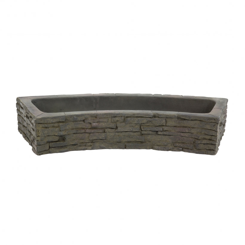 Stacked Slate Wall Topper | Curved Quad-Spill