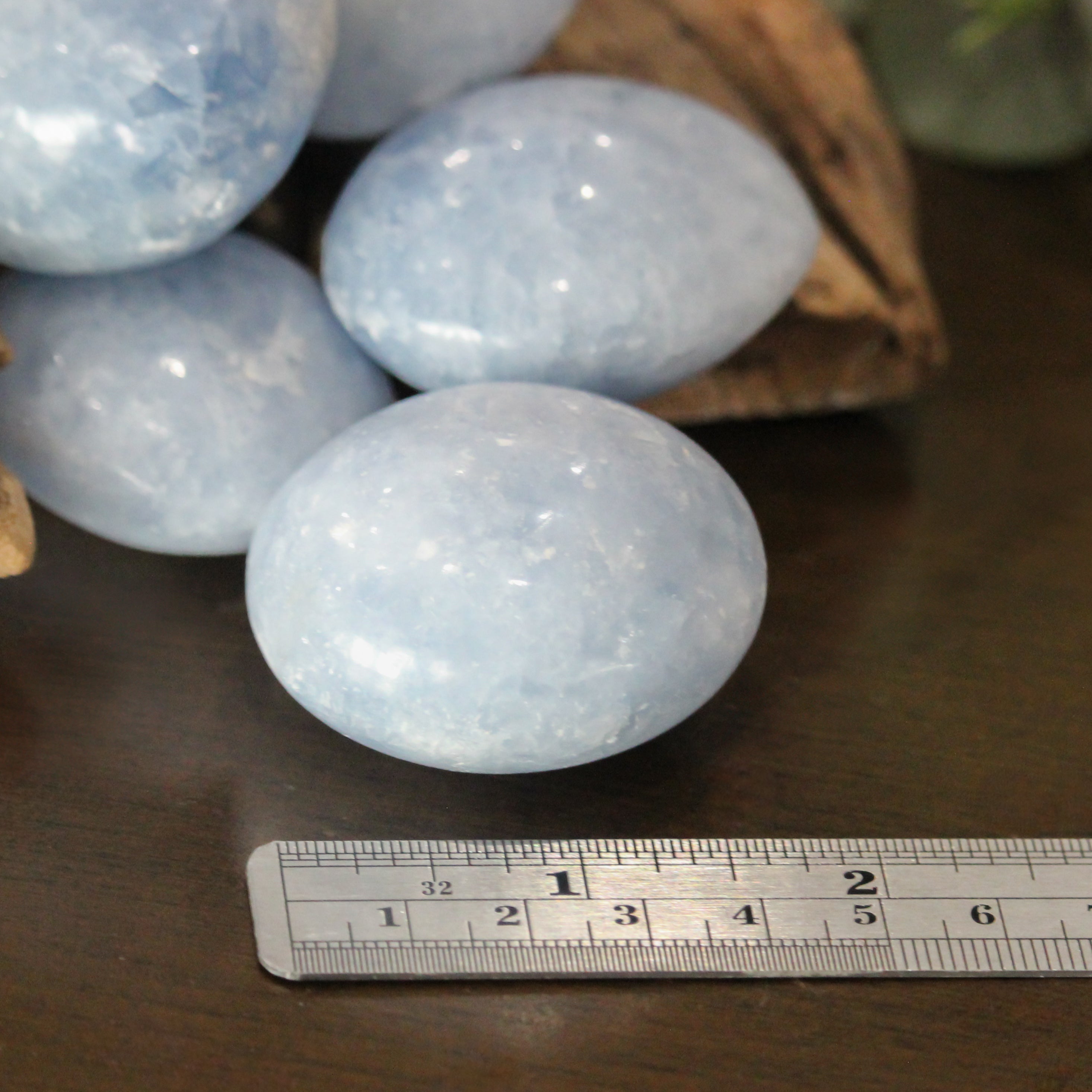 Blue Calcite Palm Stone