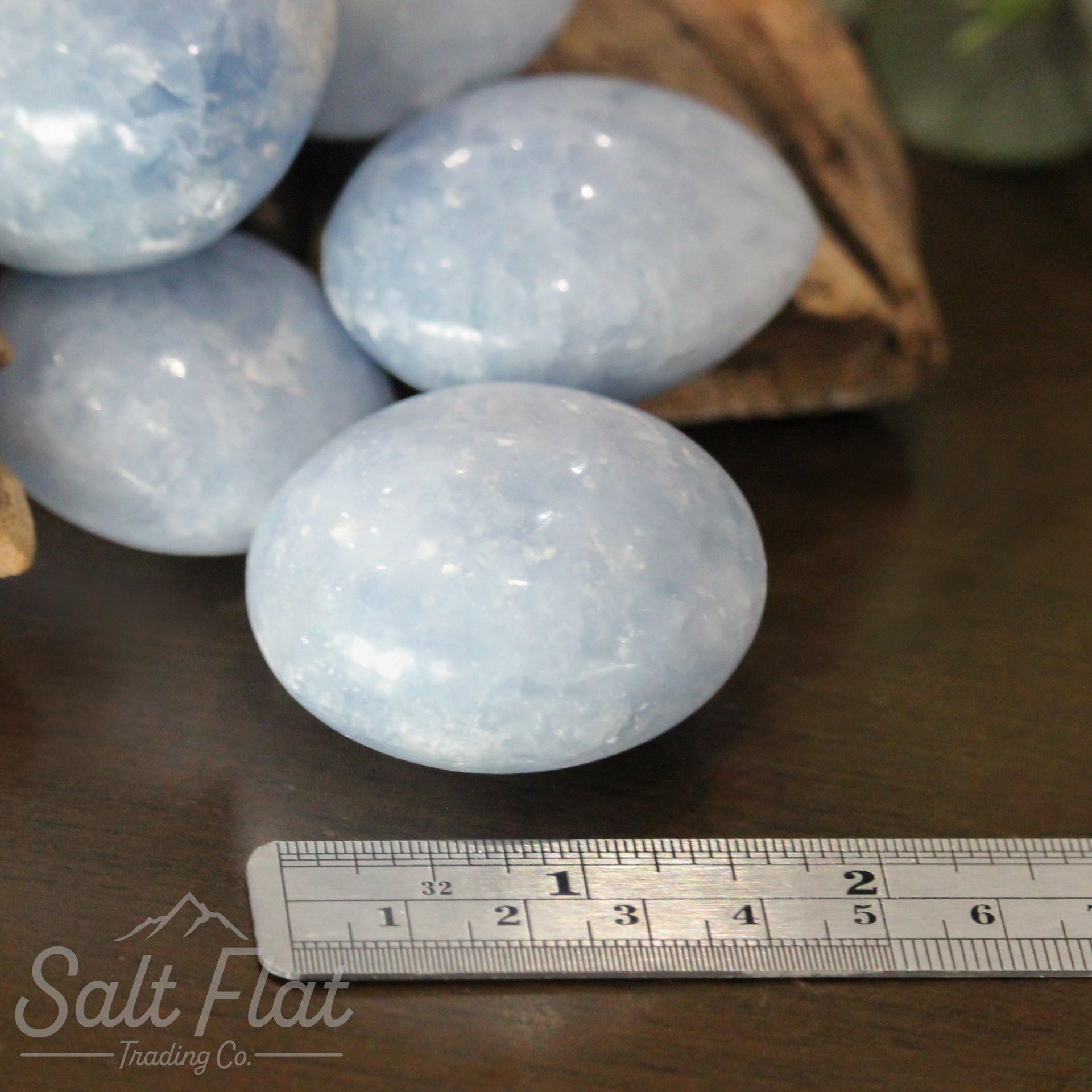 Blue Calcite Palm Stone