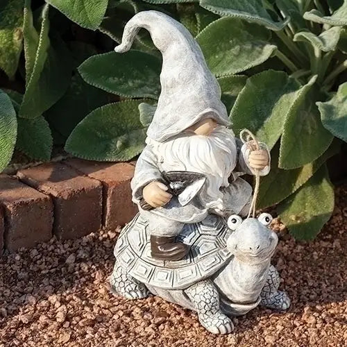 Gnome Riding Turtle