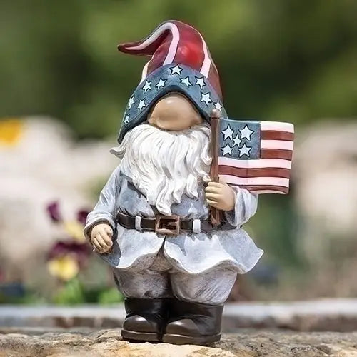 Patriotic Gnome Statue