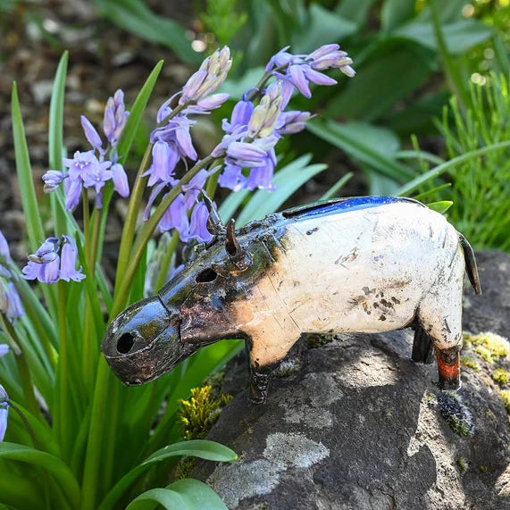 Colorful Recycled Mini Hippo