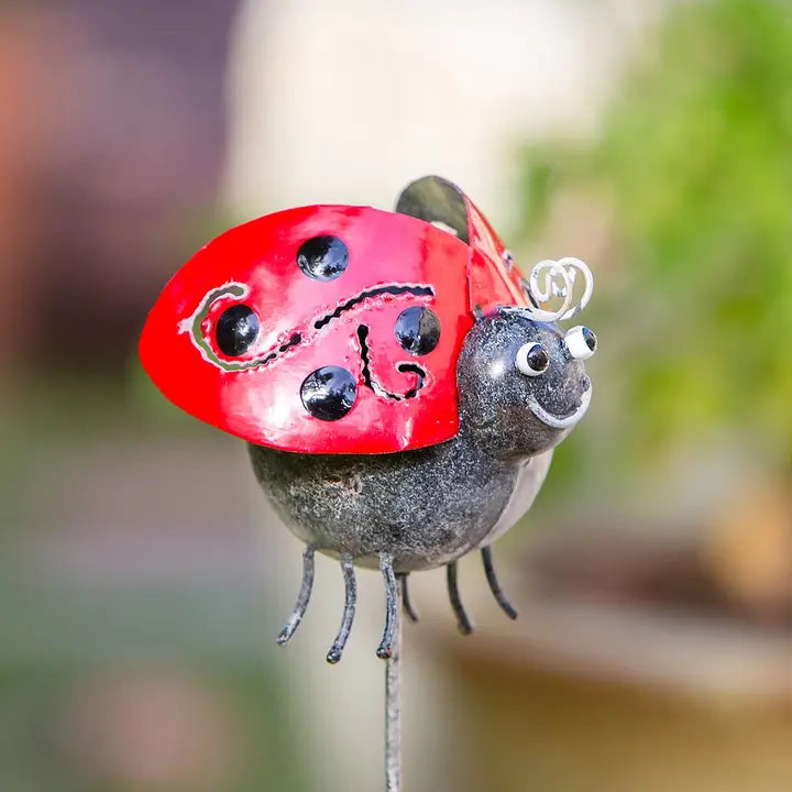Metal Ball Creature Garden Stake / Pot Stake