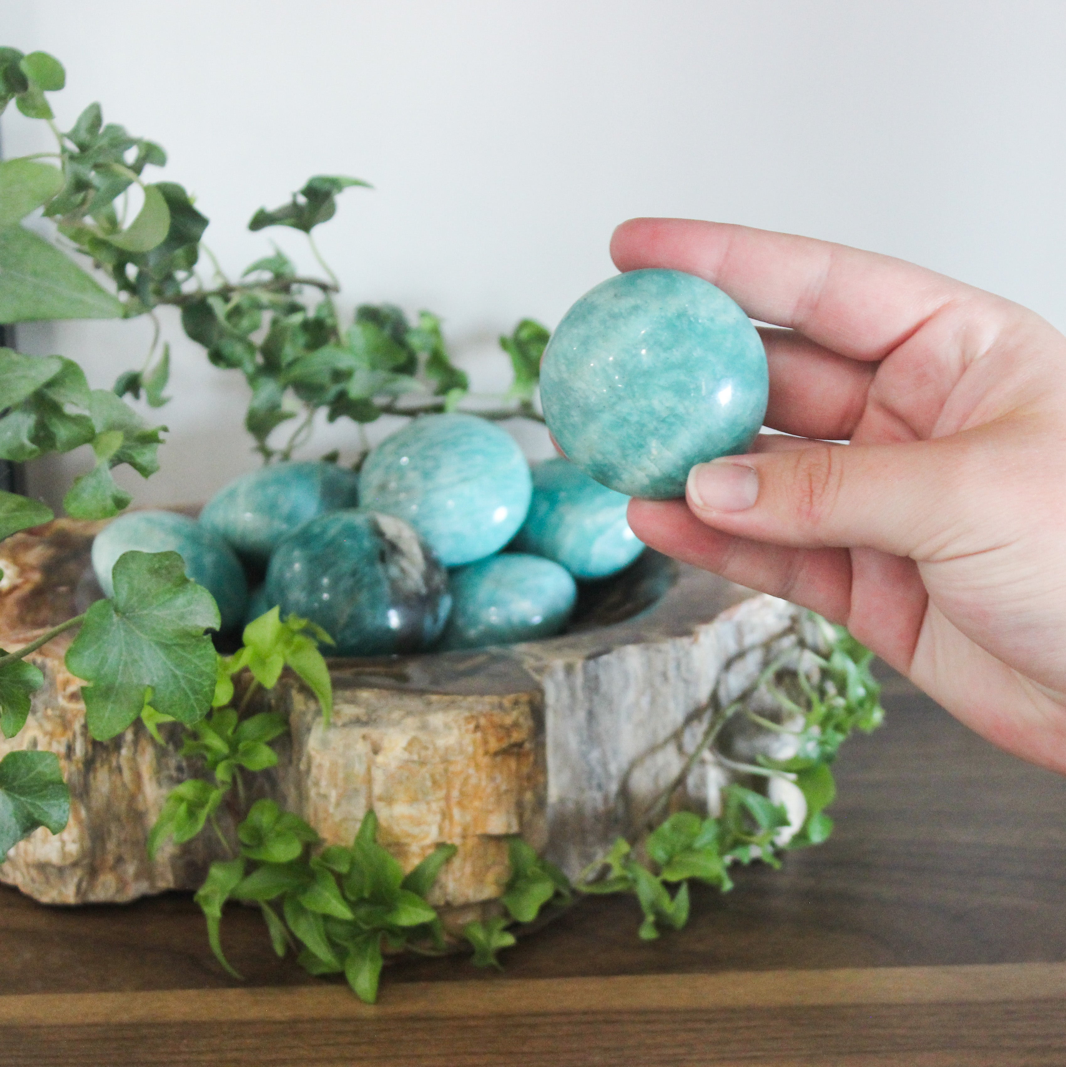 Amazonite Palm Stone