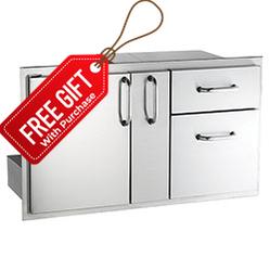 Premium Door w/Double Drawer & Platter Storage