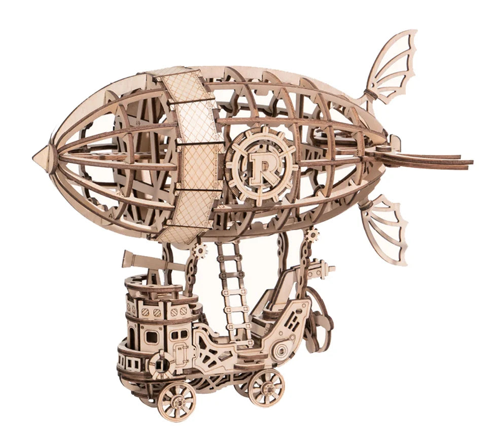 3D Laser Cut Wooden Airship