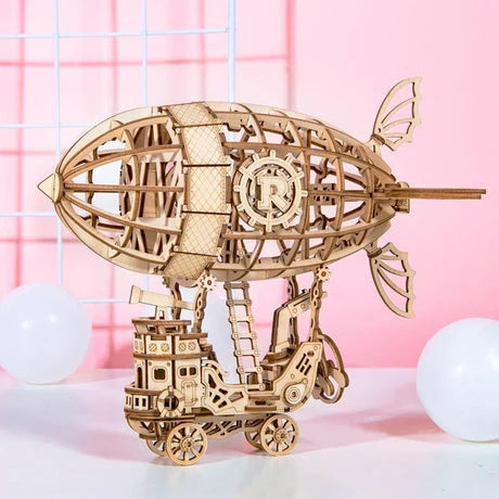 3D Laser Cut Wooden Airship