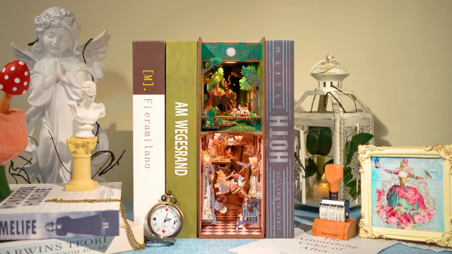 DIY Miniature House Book Nook Kit