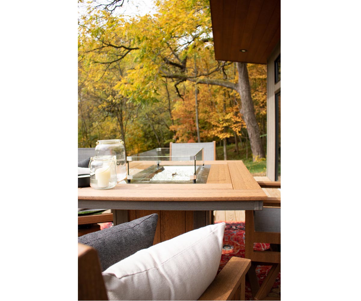 Mesa de fuego rectangular Donoma de 42″ x 54″