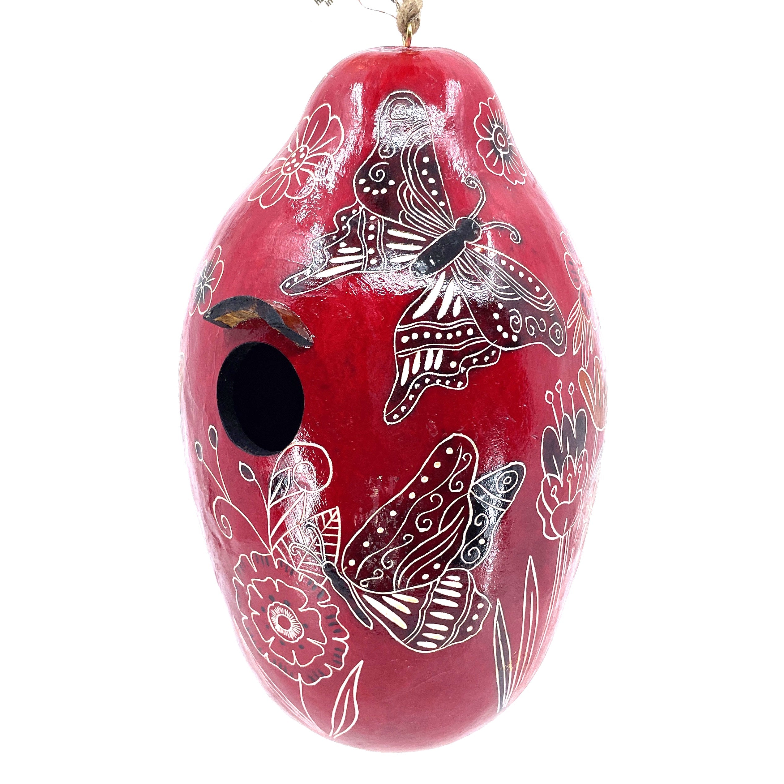 Butterfly Doodle - Gourd Birdhouse