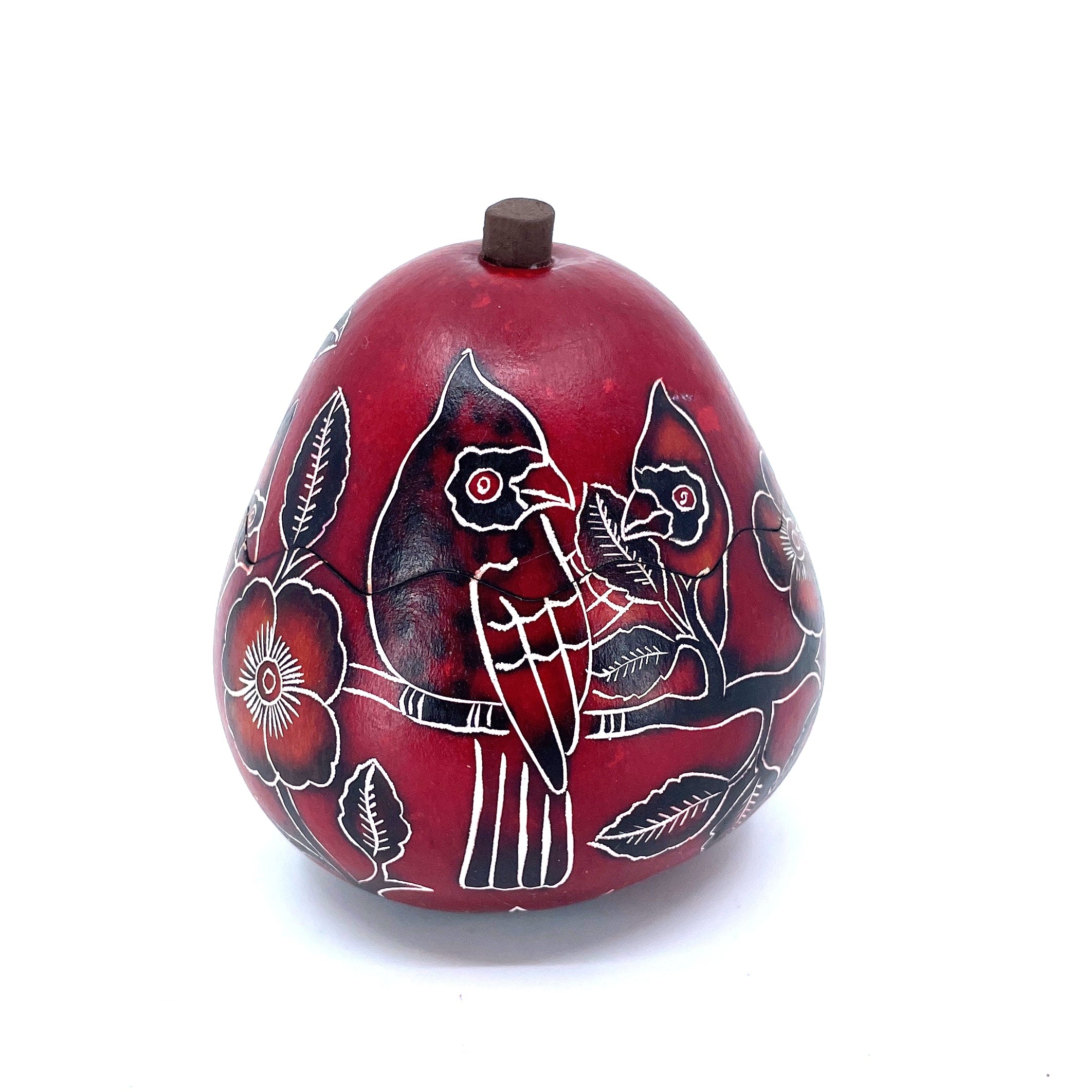 Cardinals Petite Gourd Box