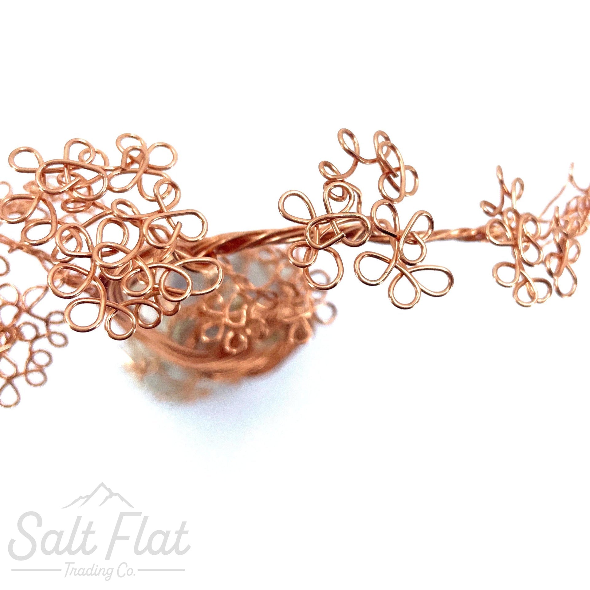 Mini Copper Cascade Tree- White Jasper