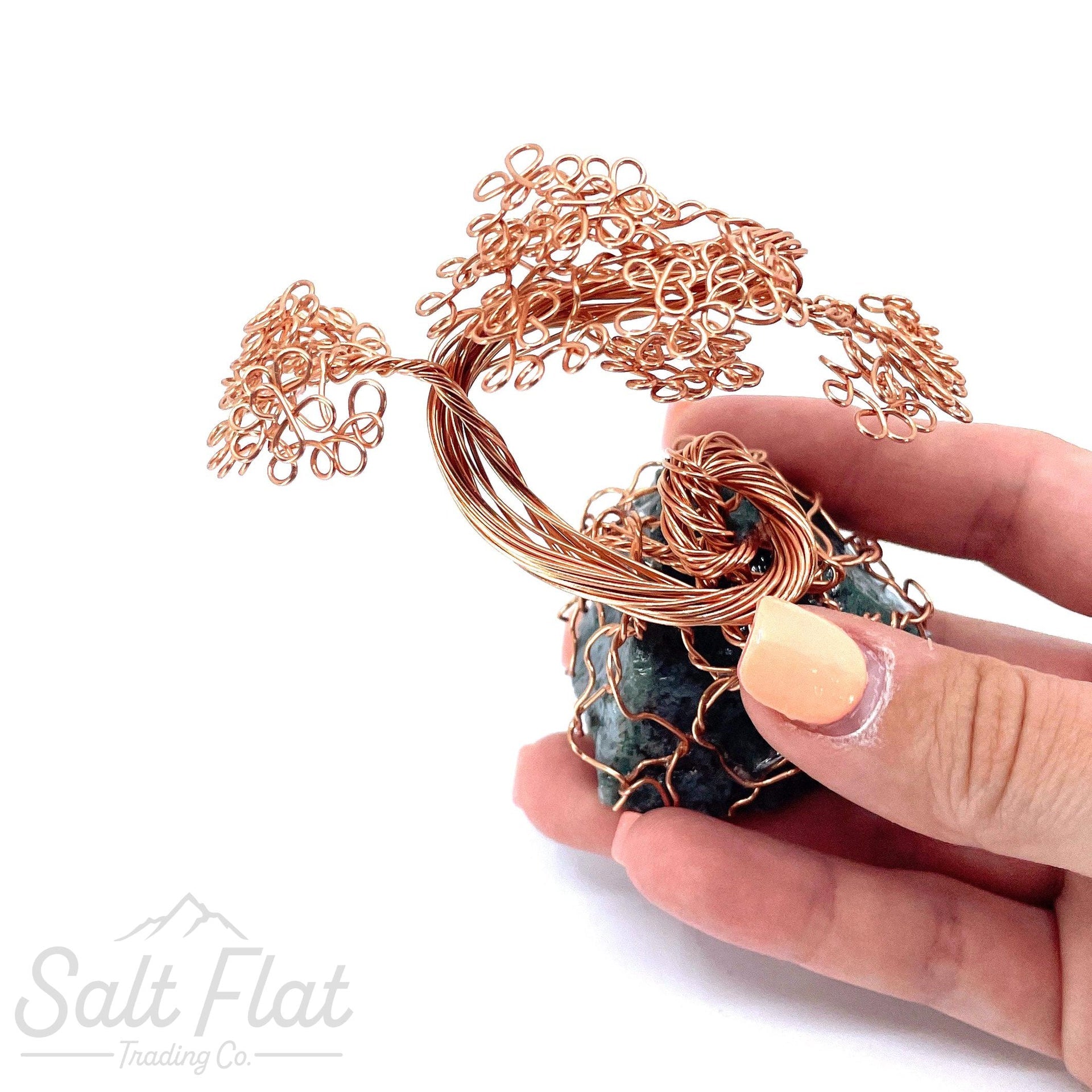Mini Copper Bonsai Tree- Moss Agate