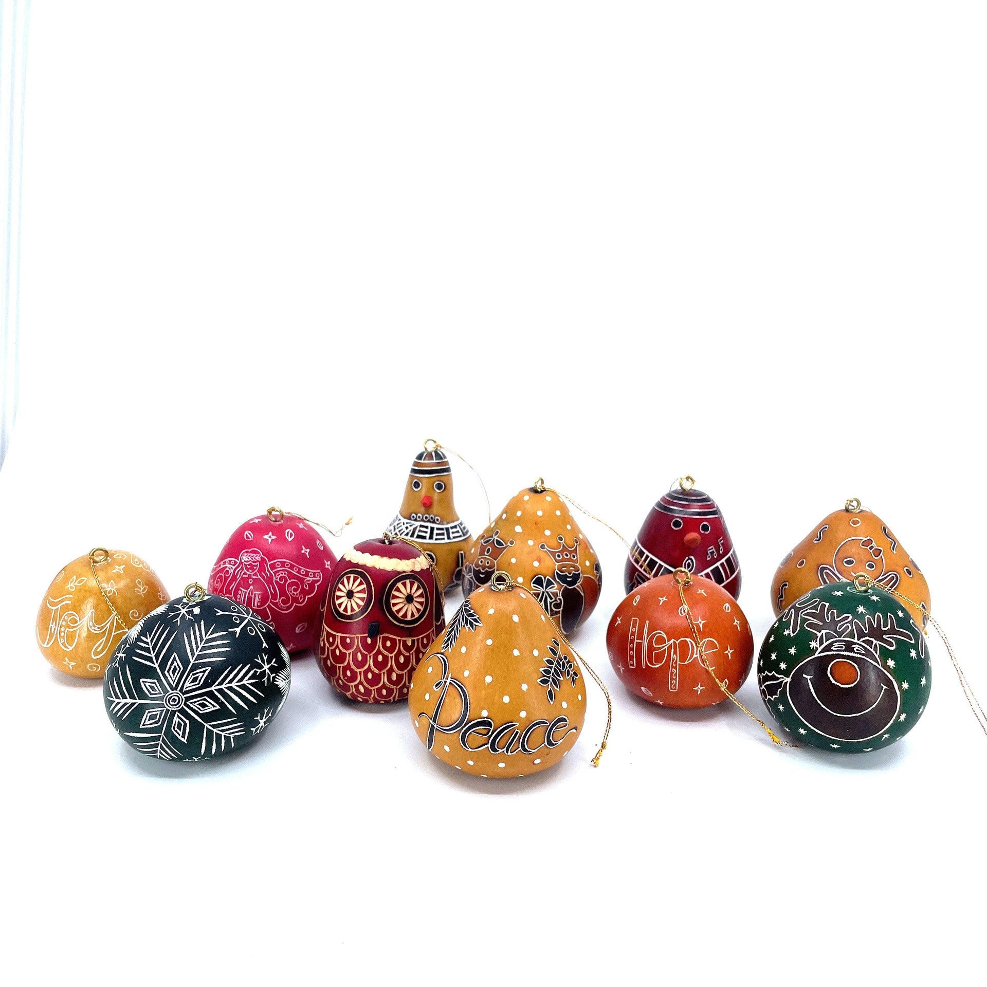 Mini Gourd Christmas Ornaments