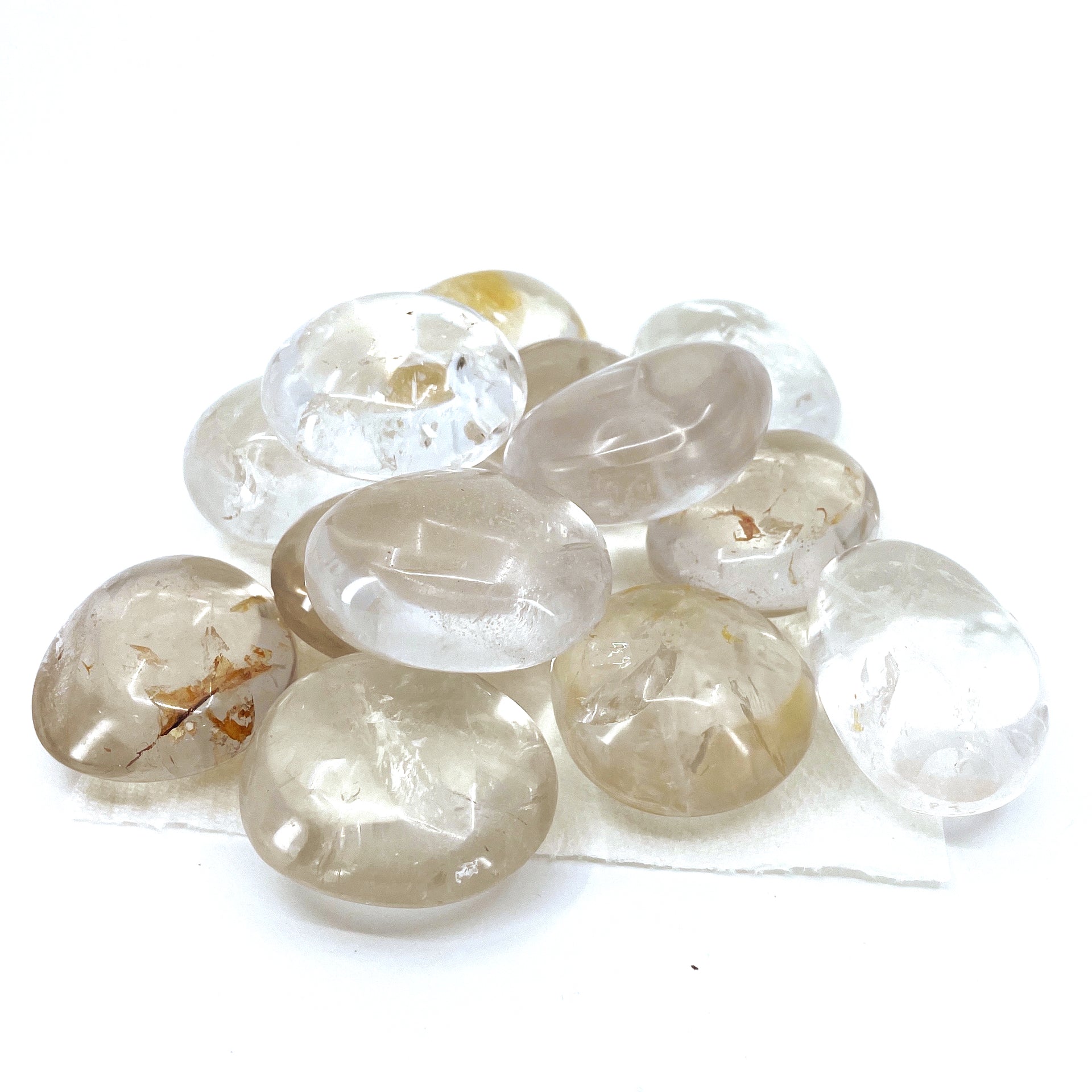 Piedra de palma de cuarzo transparente
