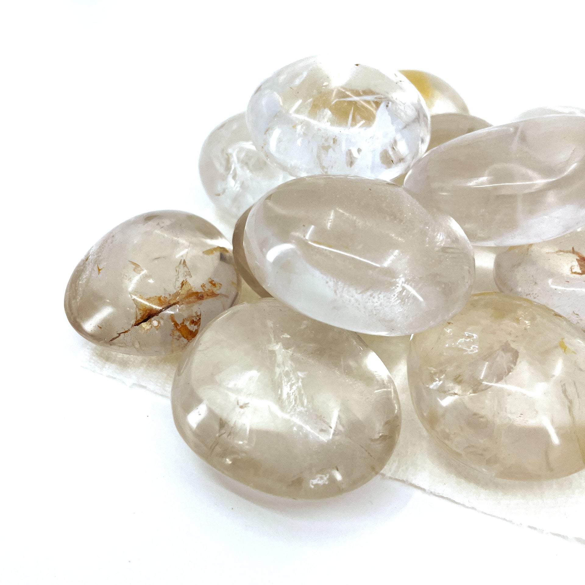 Clear Quartz Palm Stone