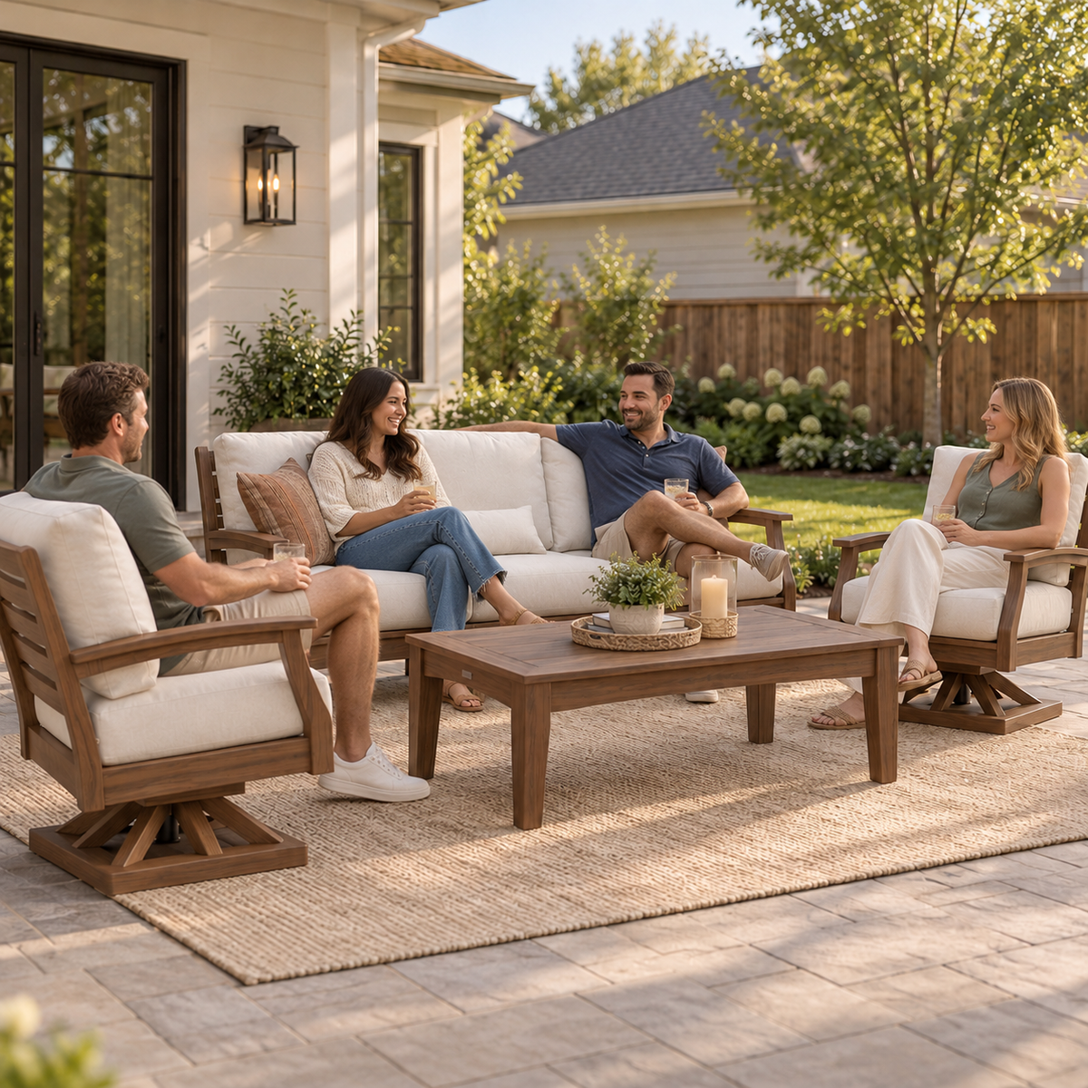 Classic Terrace Deep Seating Conversation Set – 4 Piece