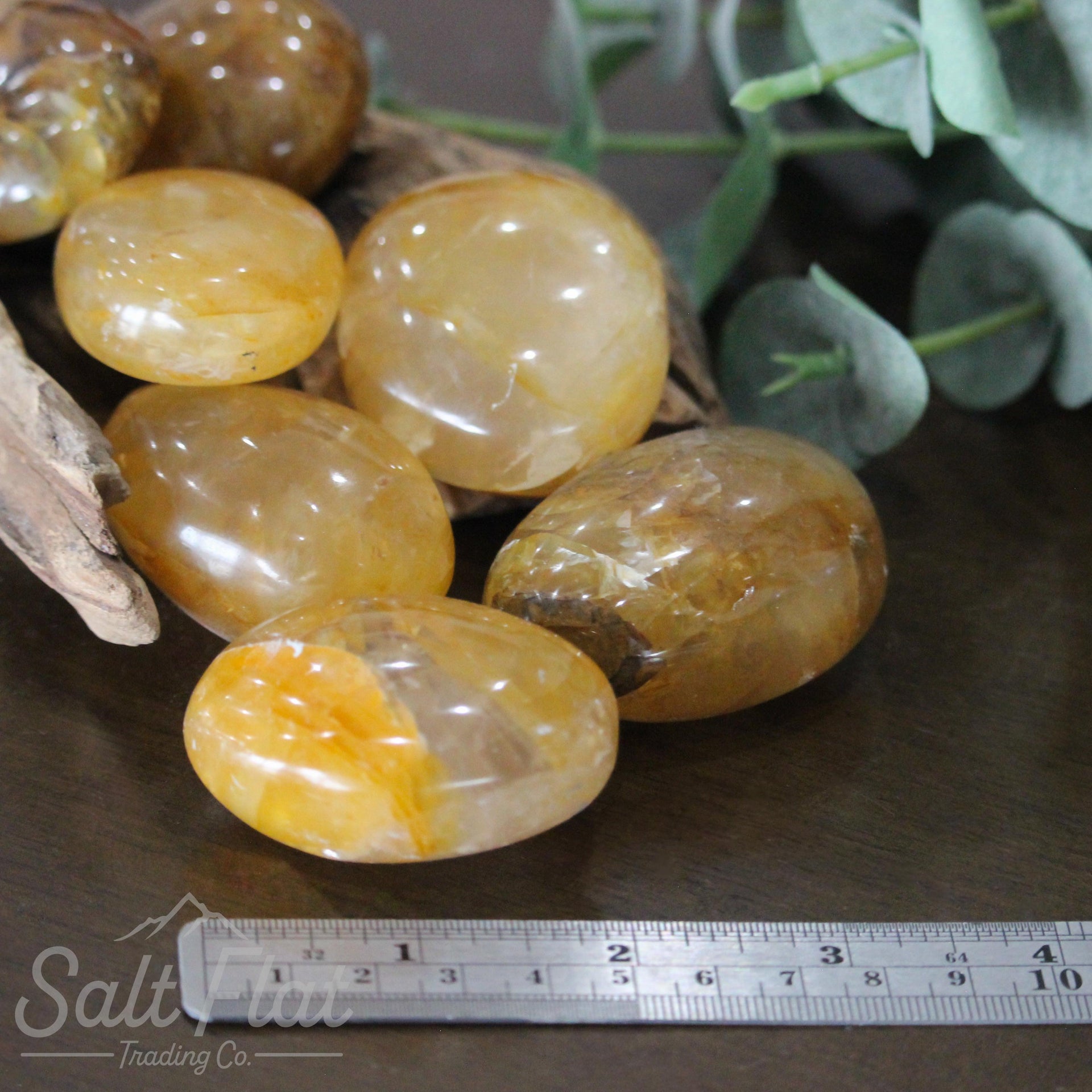 Yellow Hematoid Palm Stone
