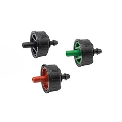 P/C Button Drip Emitters - Black, Green, Red