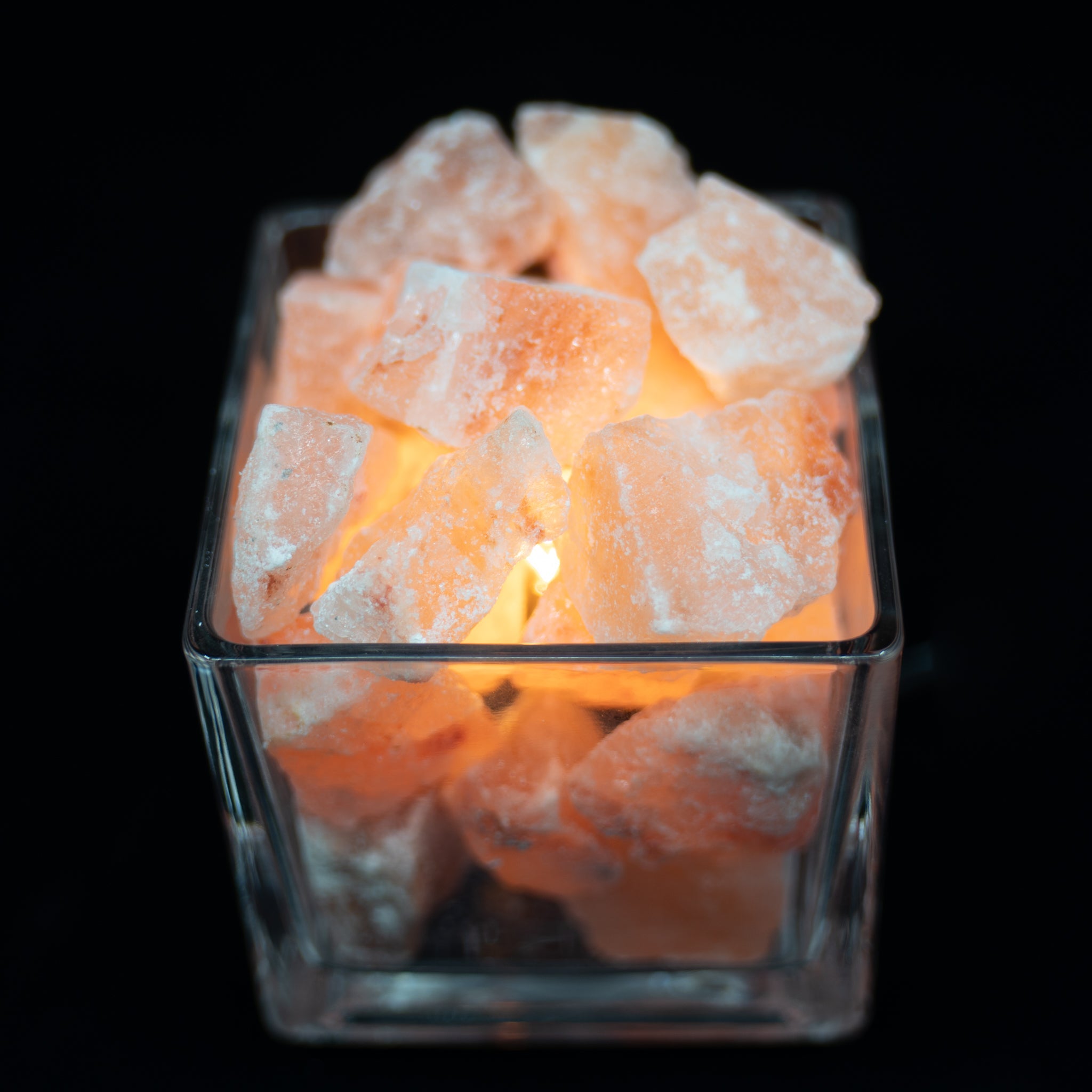 Square Salt Lamp Diffuser with UL Listed Dimmer Cord