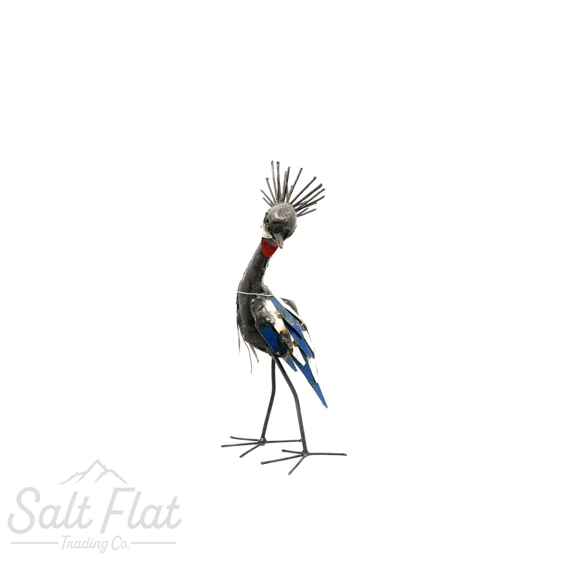 Recycled Metal Short Crowned Crane