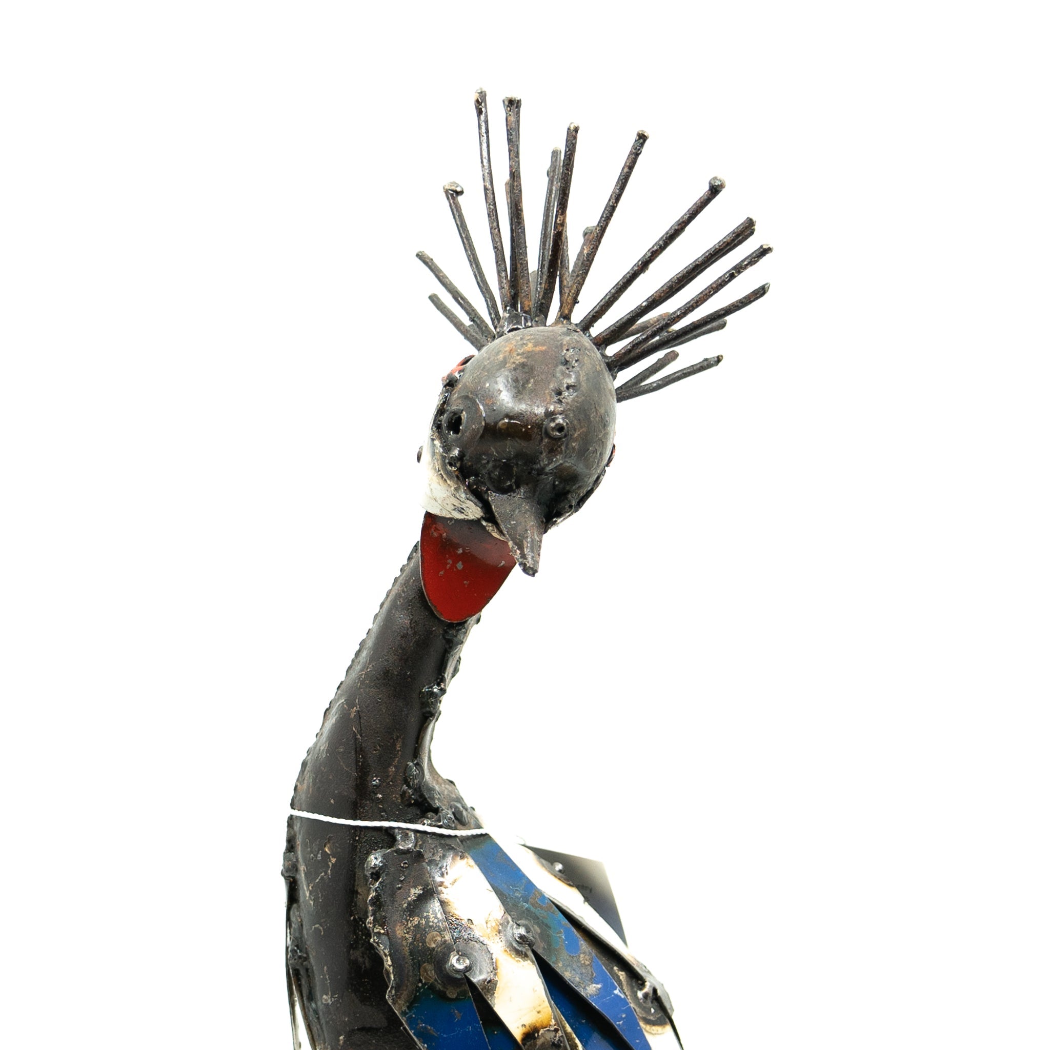 Recycled Metal Short Crowned Crane