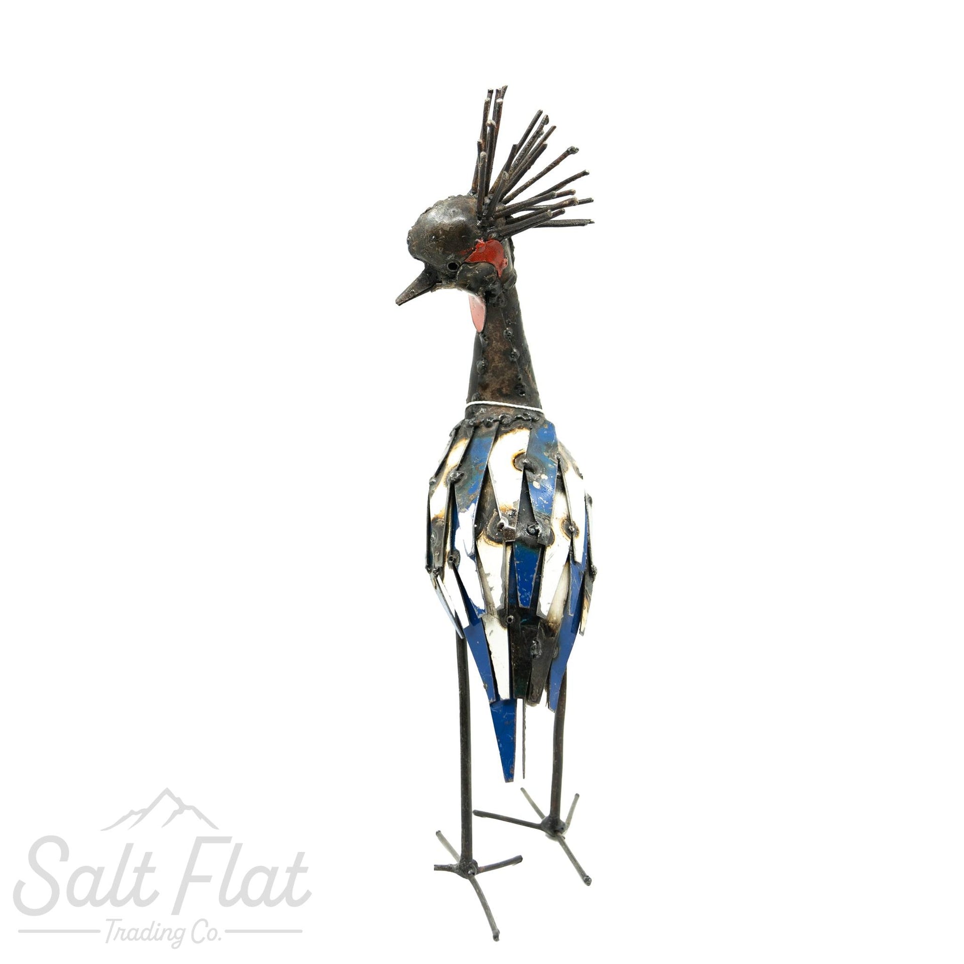 Recycled Metal Short Crowned Crane