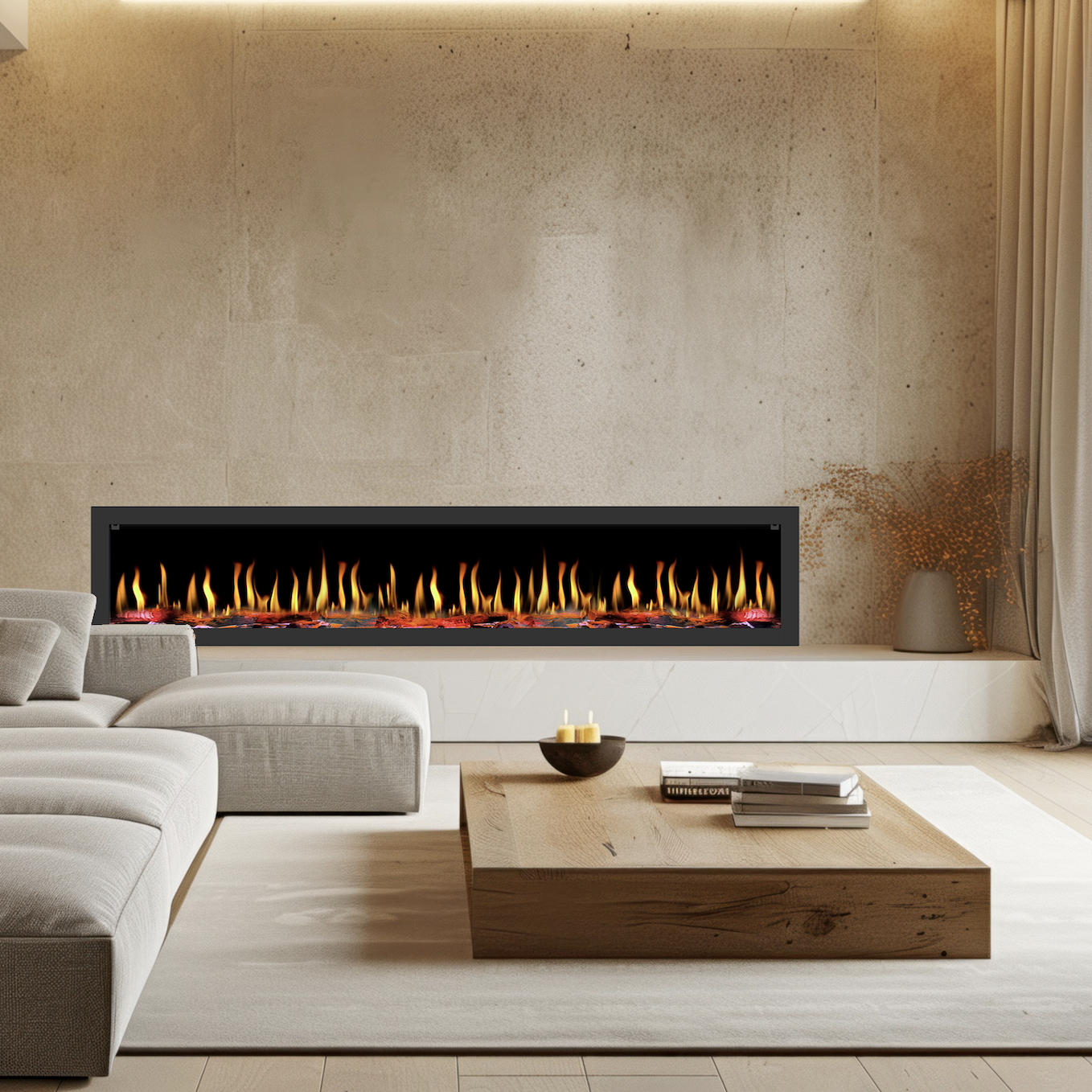 Tempo Series Smart Virtual Electric Fireplace by Dynasty