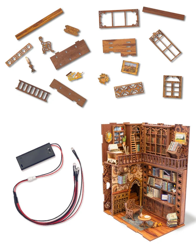 DIY Miniature House Book Nook Kit