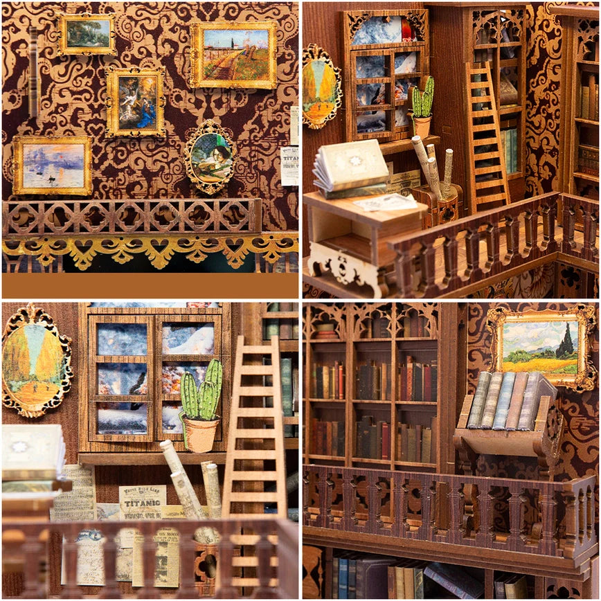 DIY Miniature House Book Nook Kit