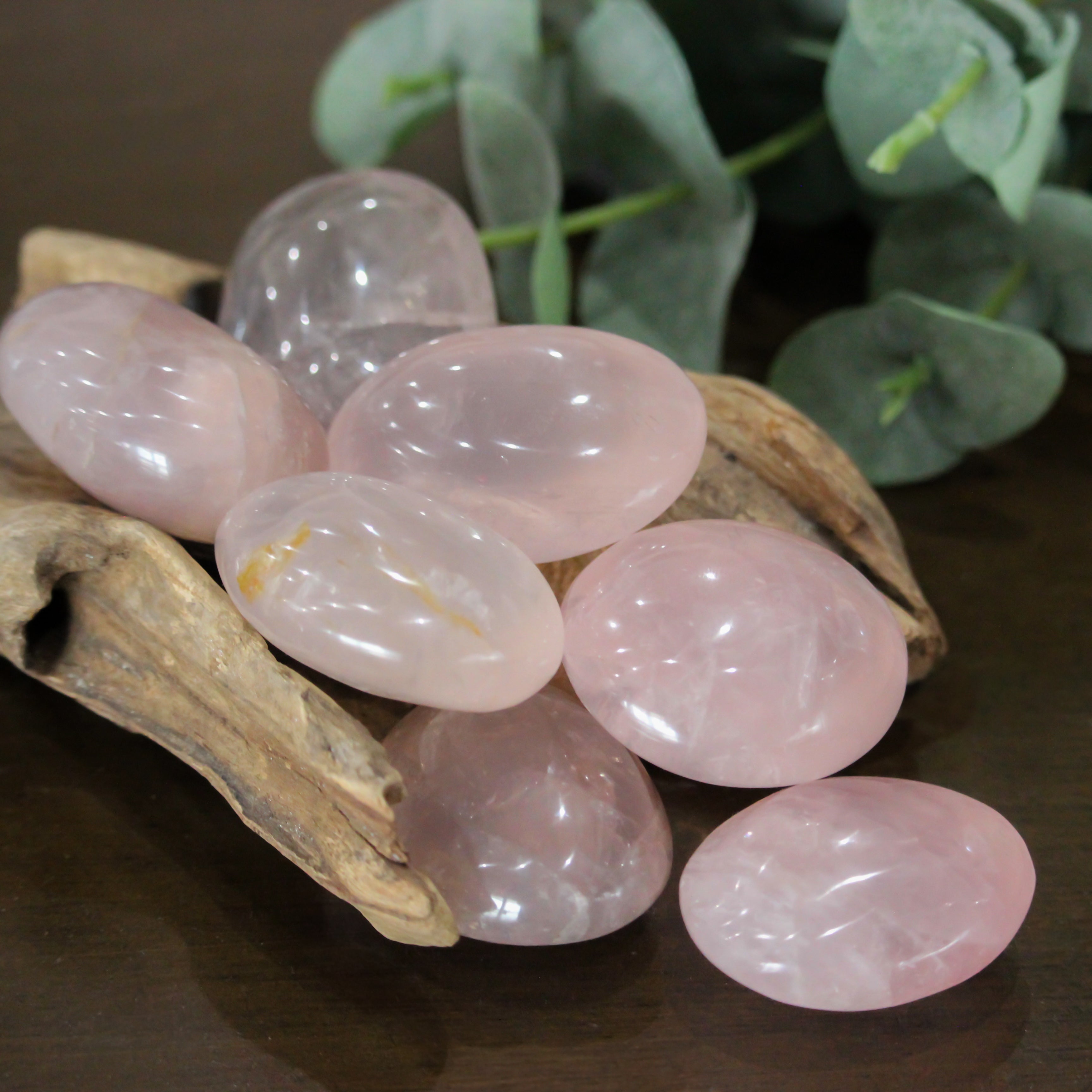 Rose Quartz Palm Stone