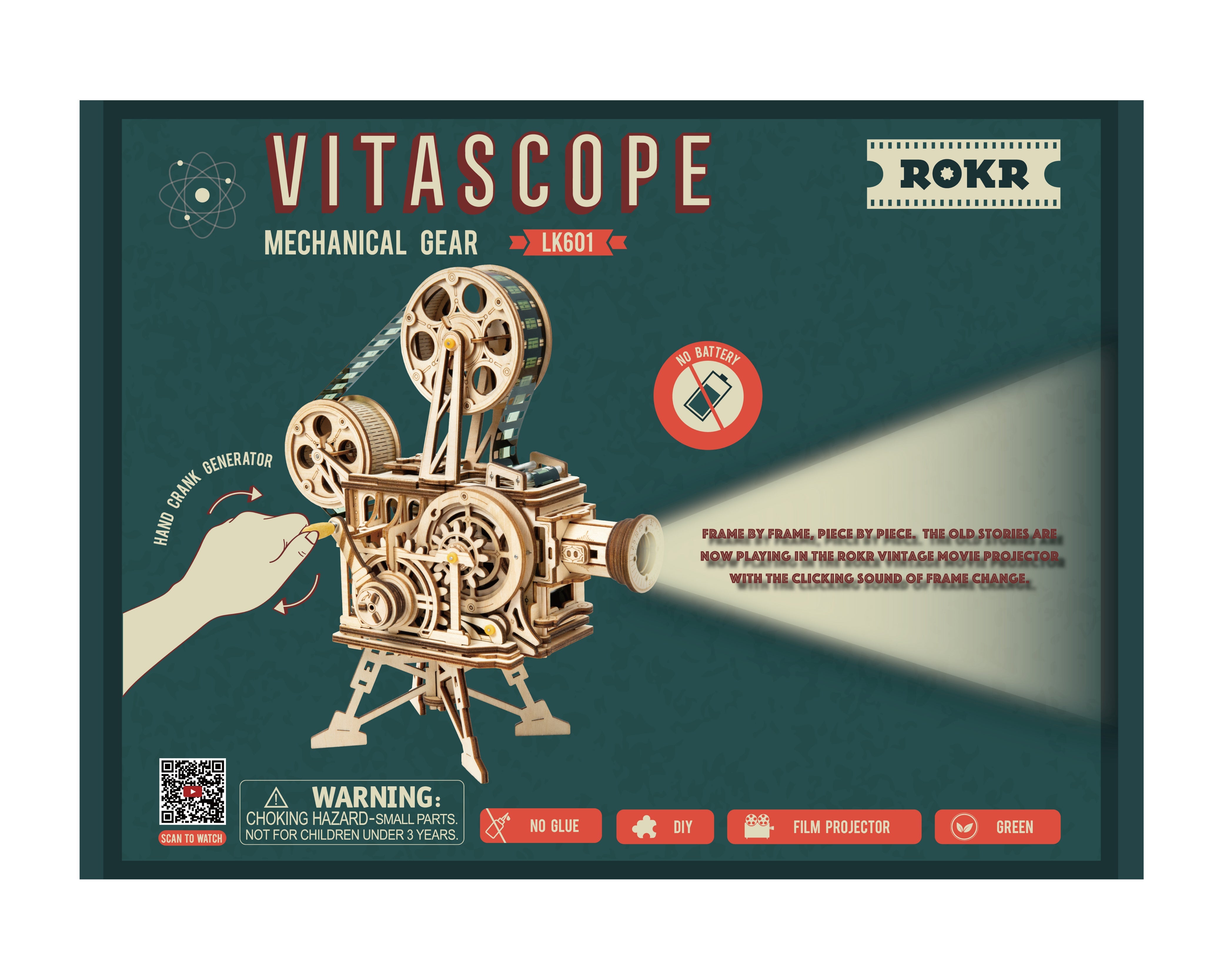 Vitascope Mechanical Wooden Movie Projector