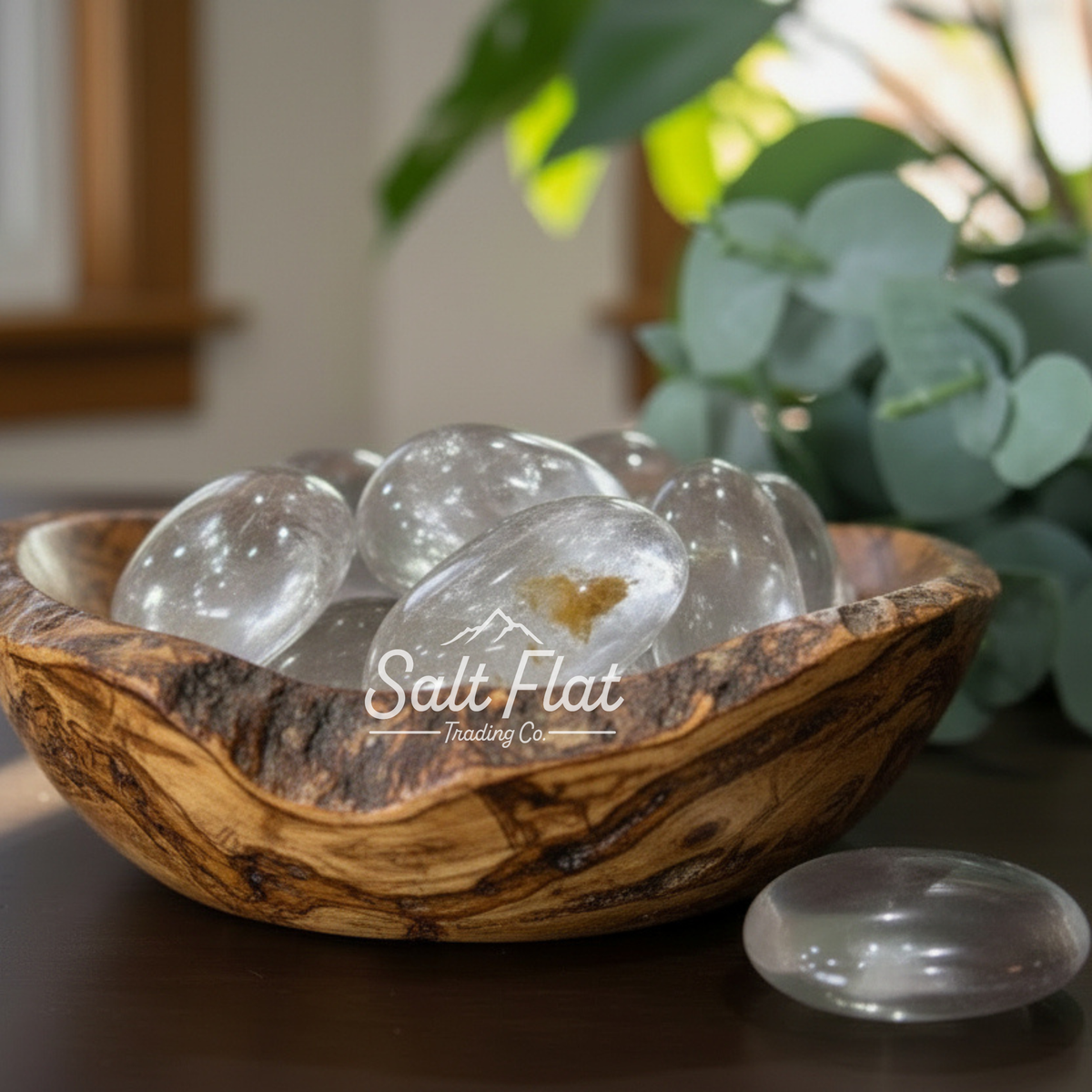 Piedra de palma de cuarzo ahumado claro