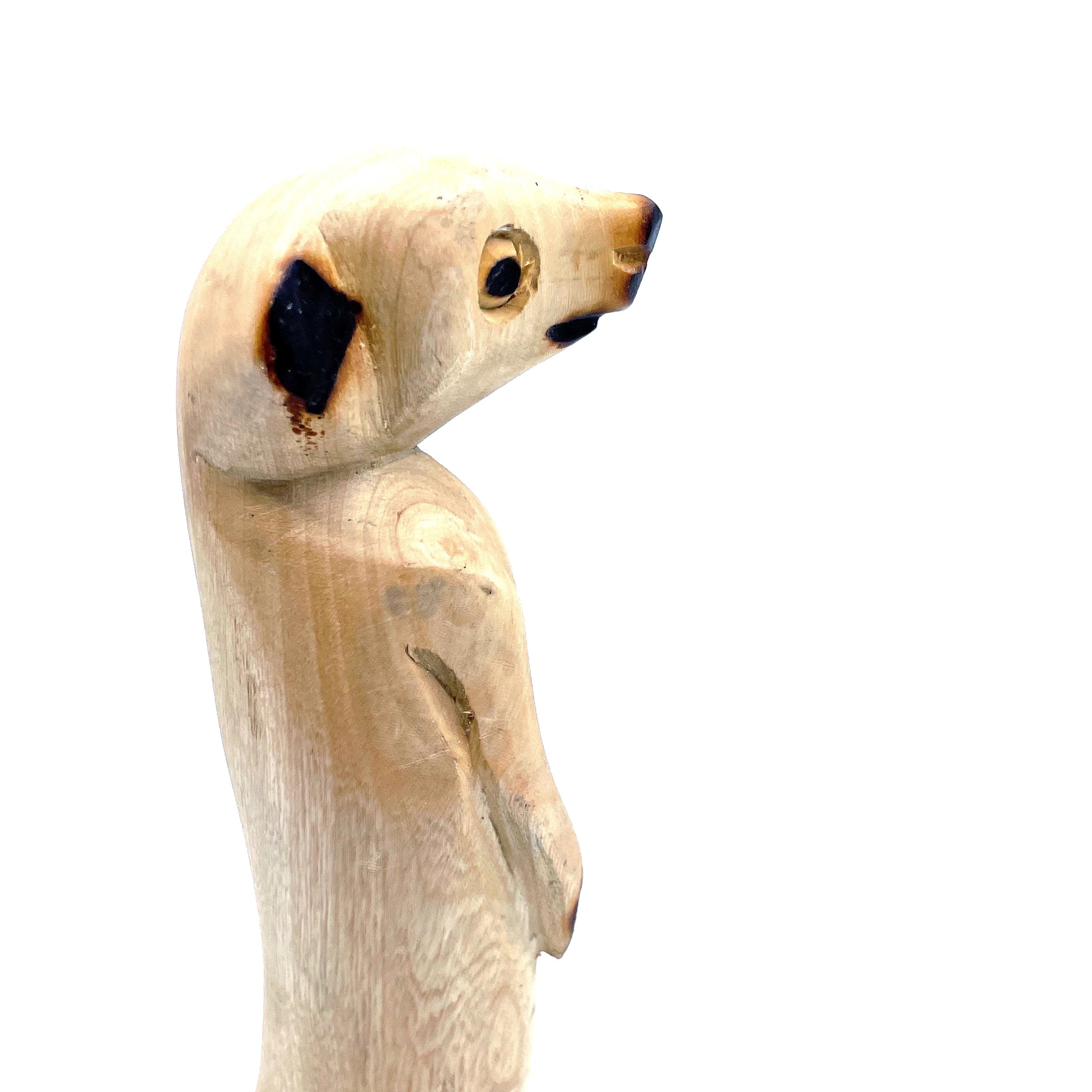 Standing Meerkat Sculpture in Jacaranda Wood